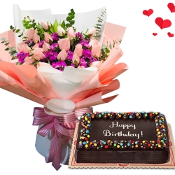 send flower with cake to manila